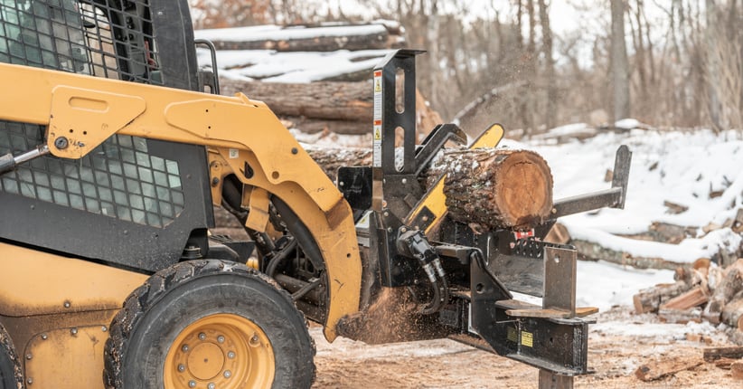 firewood processor attachment for skid steer | Halverson Wood Products