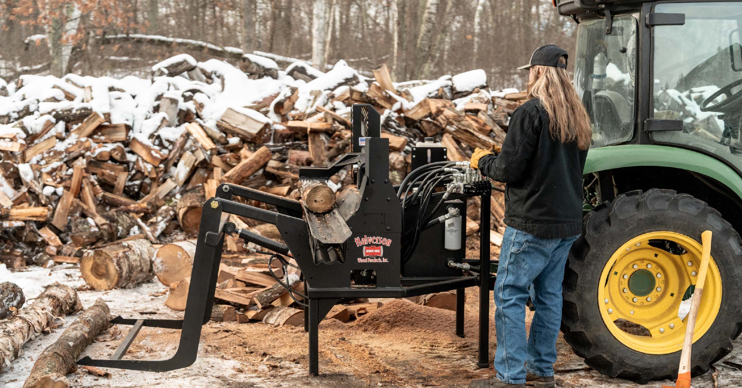 woman-safely-operating-firewood-processor