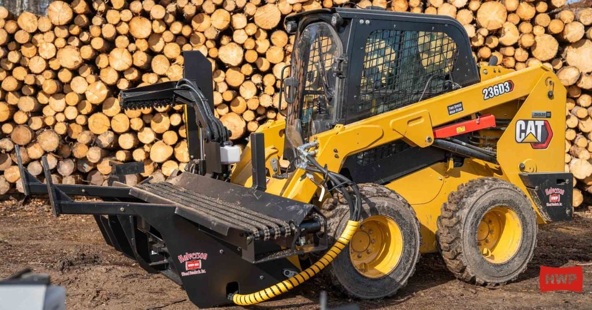 skid steer firewood processor from Halverson Wood Products