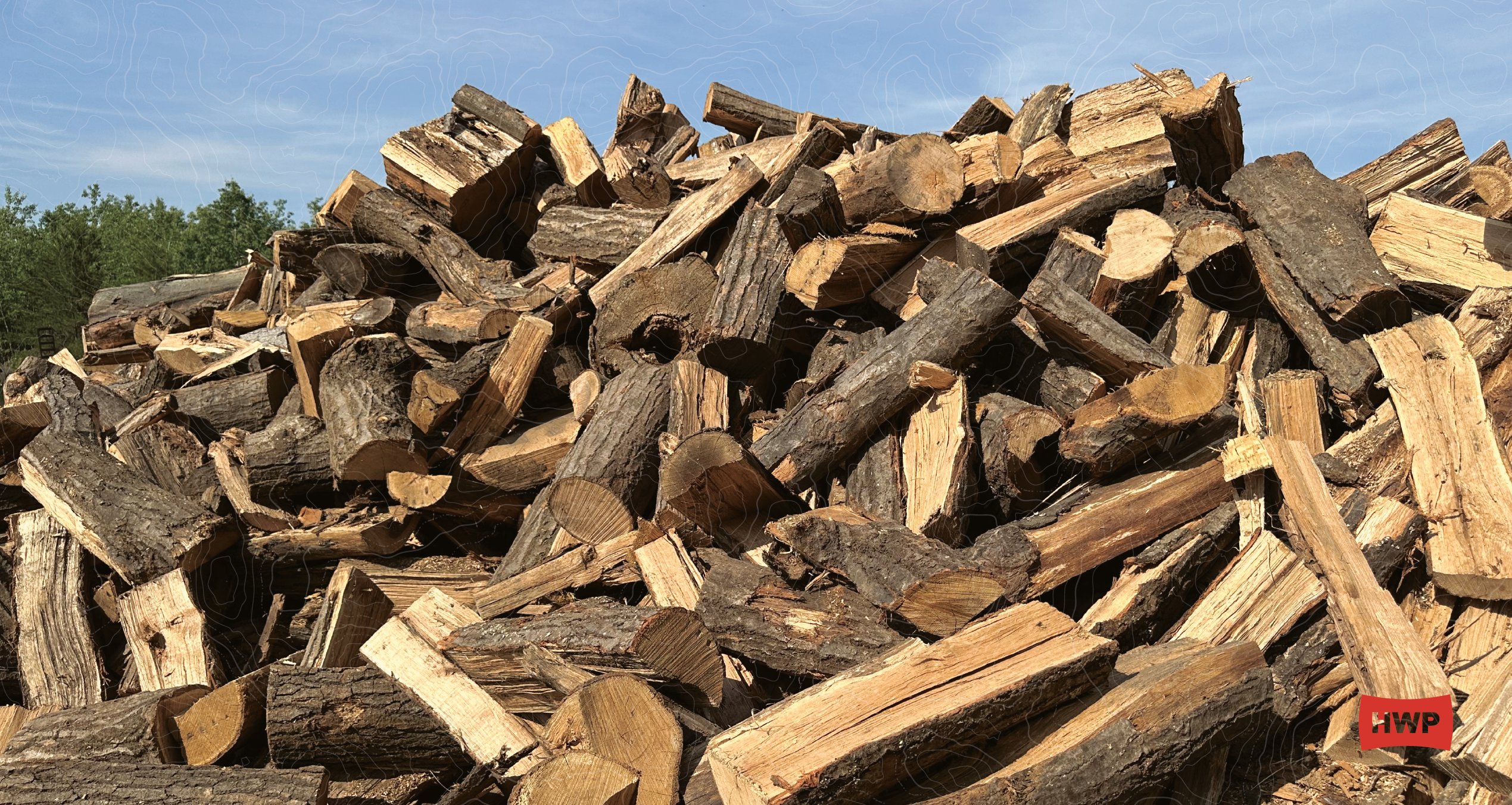 pile of split firewood