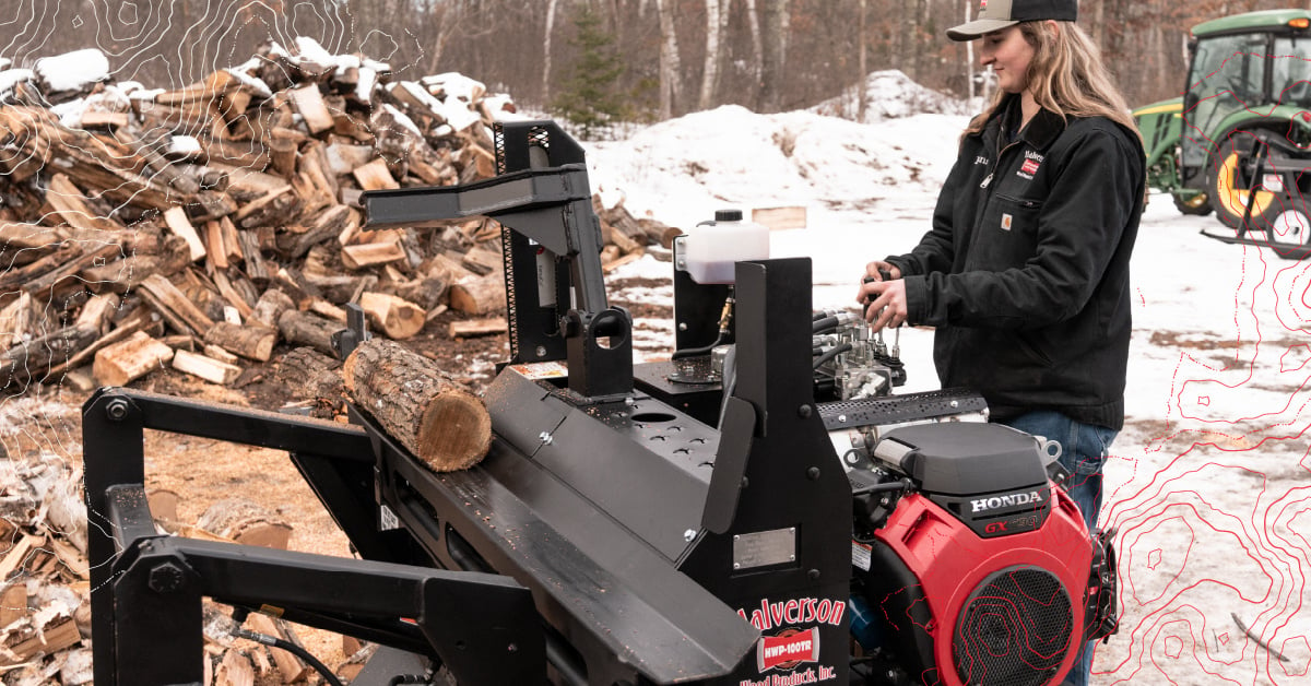 The hwp-100-tr-h wood processor by Halverson Wood Products